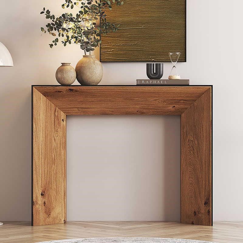 侘寂风双拼色玄关桌客厅复古壁炉柜条案做旧玄关台家用简约装饰柜,淘宝优惠券,粉丝福利购,淘宝优惠卷