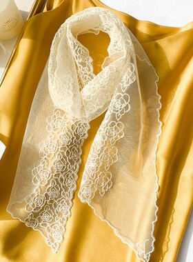 夏天遮脖子疤痕神器甲状腺术后遮挡疤痕项链脖子配饰遮疤蕾丝领巾