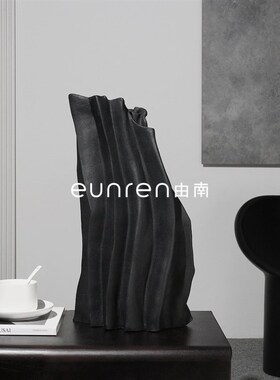 简约现代轻奢软装饰品家居餐桌干花插花器售楼处样板房间花瓶摆件