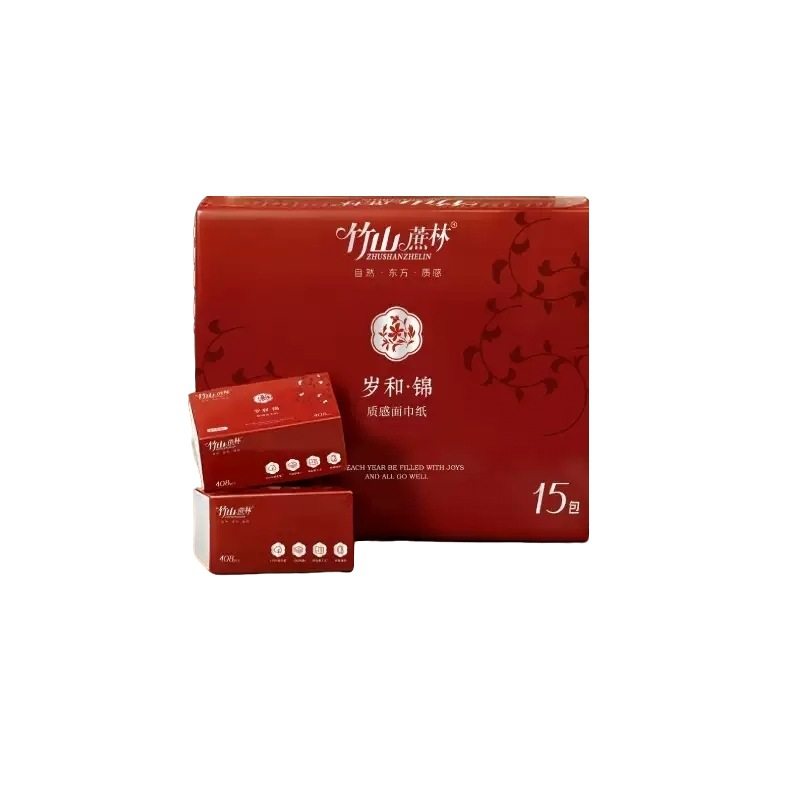 竹山蔗林抽纸15包装过年红色包装加厚面巾纸喜庆结婚纸巾干湿两用,淘宝优惠券,粉丝福利购,淘宝优惠卷