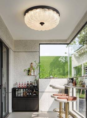 意式全铜卧室灯轻奢全光谱护眼房间灯现代简约大气客厅极简吸顶灯