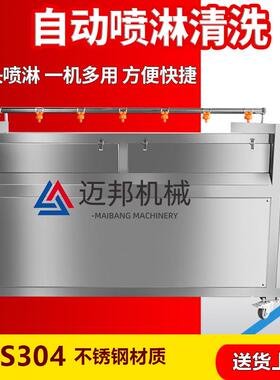 现货销售毛辊清洗设备田螺毛刷清洗机喷淋海蛎子扇贝清洗机