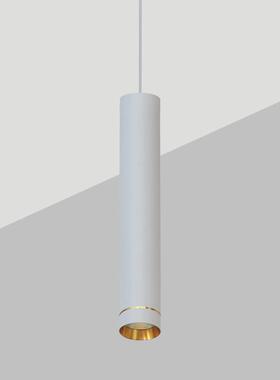 led明装吊线餐厅前台吧台聚光长筒圆柱吊灯单头天花灯简约吊线灯