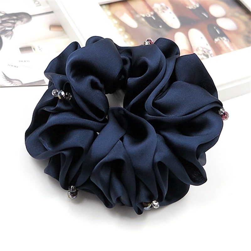 优雅仿缎面发圈韩国成人发绳水钻头绳发饰布艺粗头饰盘发大号头花,淘宝优惠券,粉丝福利购,淘宝优惠卷