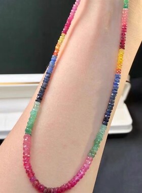 彩色红祖母绿手链礼物饰品朋友送排行榜游戏女珍珠小众项链配饰女