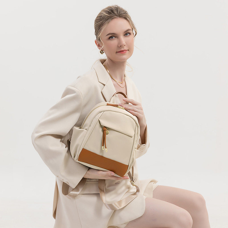 双肩包女2023新款牛津布时尚百搭防水气质女士小背包休闲通勤轻便,淘宝优惠券,粉丝福利购,淘宝优惠卷