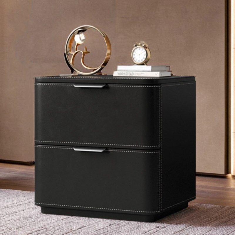 意式极简马鞍皮床头柜轻奢高级感卧室收纳柜简约现代边几全实木,淘宝优惠券,粉丝福利购,淘宝优惠卷