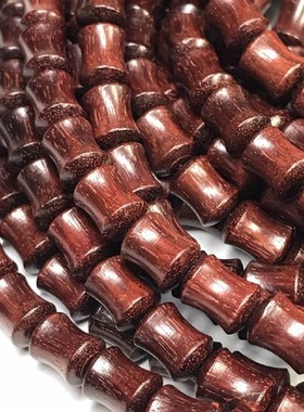 赞比亚小叶紫檀手链 108颗血檀桶珠手串个性创意文玩木质佛珠厂家