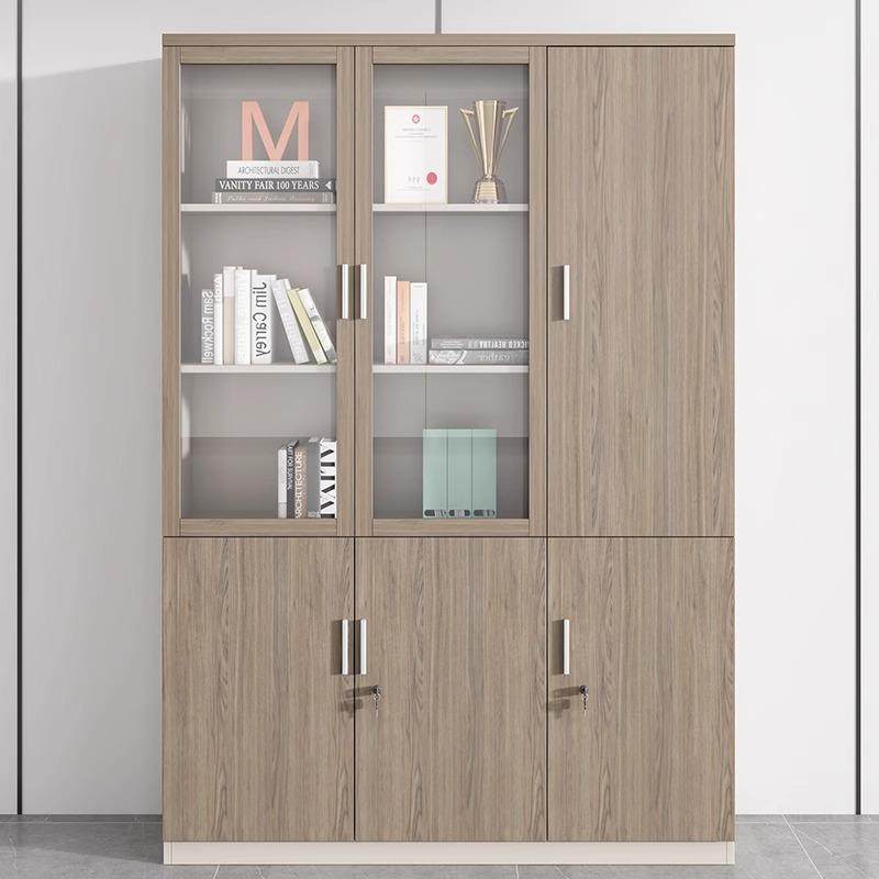 轻奢简约现代木质档案柜资料柜储物柜书柜玻璃带锁办公室文件柜子,淘宝优惠券,粉丝福利购,淘宝优惠卷