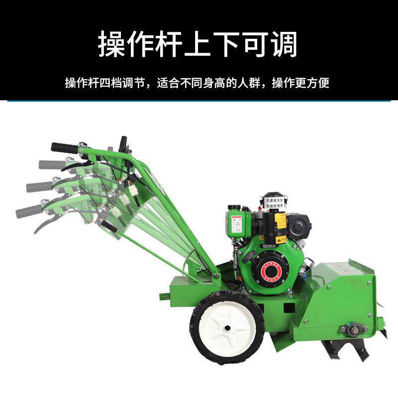 Junyida diesel multifunctional four-wheel drive micro tillage machine small agricultural hoe ditching gasoline hoe machine