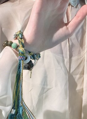 新中式手工编织手链女藏式民族风流苏手绳新款国风百搭手饰品