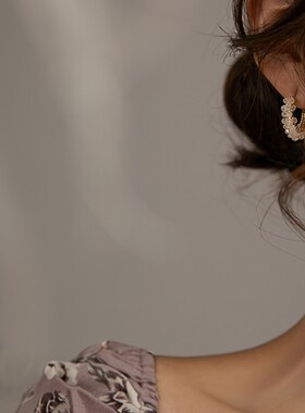 小众设计感耳圈2021年新款潮精致圆圈耳环气质圈圈耳夹无耳洞女夏