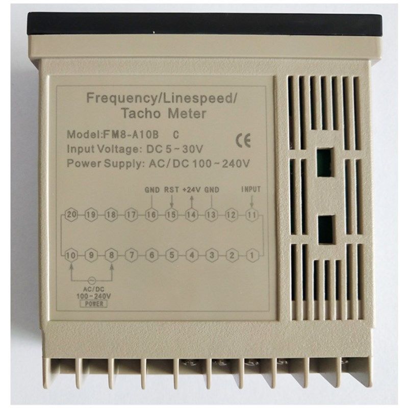 TOKY东崎仪表线速转速数显频率表FM8-A10B/RB10B电机速度测量工频 - 图0