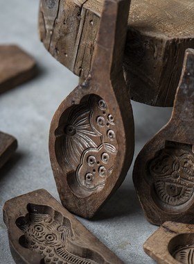 旧物月饼模具复古怀旧风中号美食静物摄影道具烘焙工具收藏