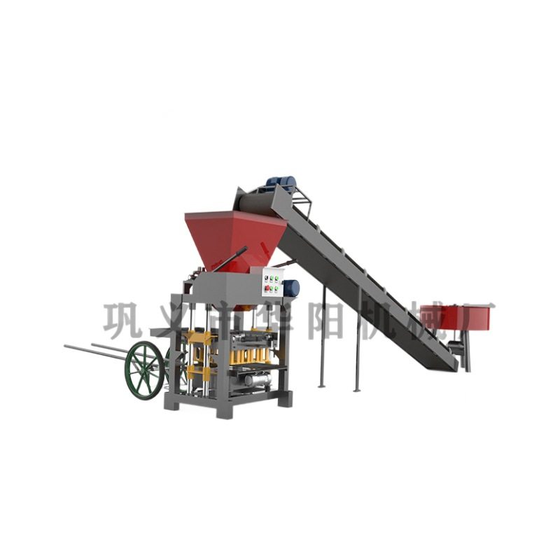 半自动免烧制砖机液压水泥空心砌块砖机护坡花砖配重块砖垫块砖机 - 图3