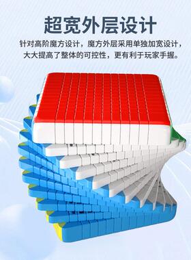 裕鑫黄龙十二阶魔方免贴纸彩色9厘米益智趣味高难可收藏玩具魔方
