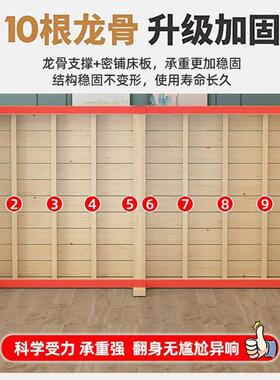 实木折叠床单人床1.2m出租房儿童双人床成人午睡办公室简