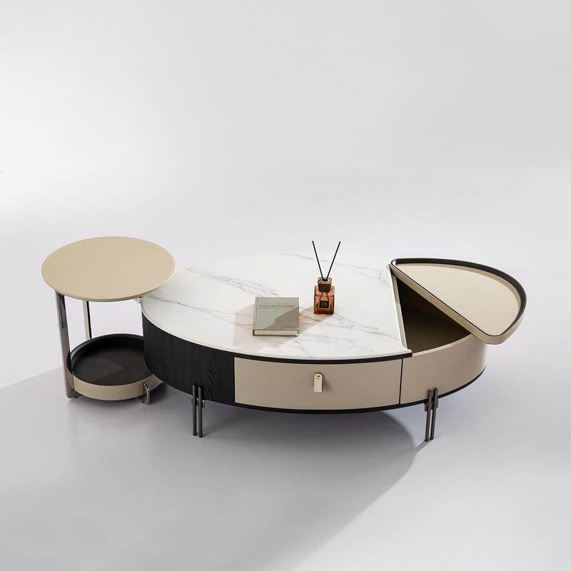 意式设计师茶几组合家用大容量客厅储物收纳柜高端别墅简约风茶几,淘宝优惠券,粉丝福利购,淘宝优惠卷