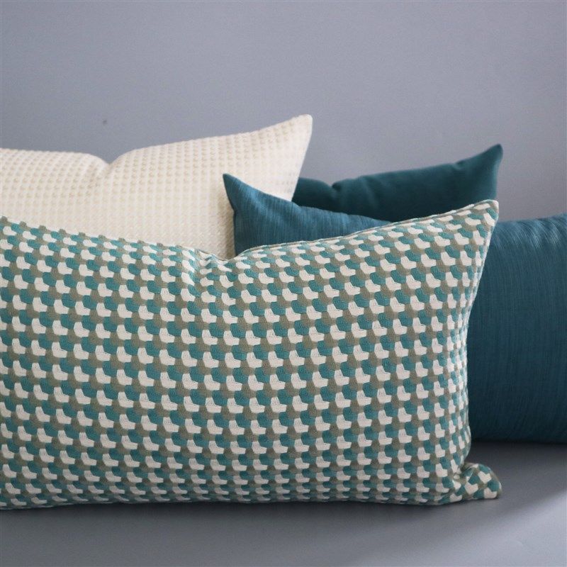 云岫绿肌理样板房抱枕腰靠枕椅垫 绿色*c腰枕长方形靠枕,淘宝优惠券,粉丝福利购,淘宝优惠卷