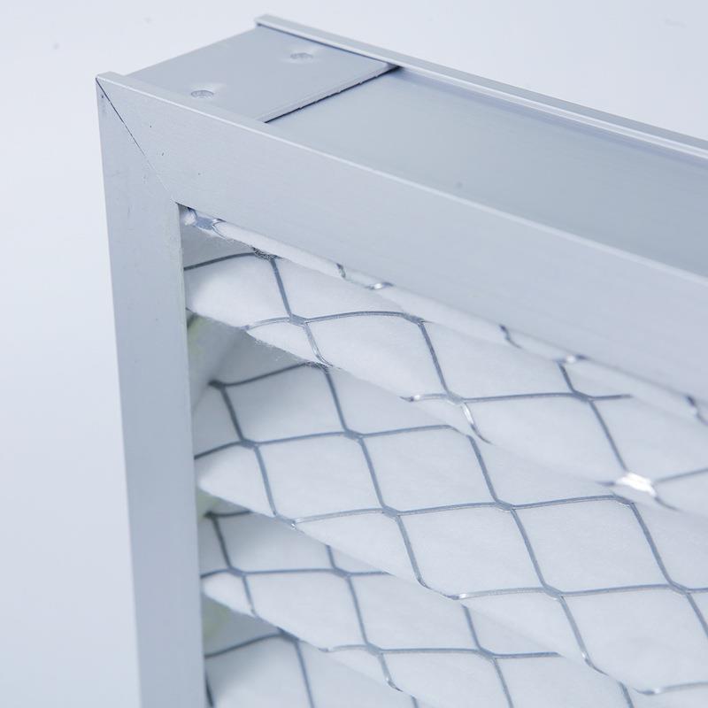 供应初效板式过滤器折叠式过滤网铝合金边框无尘车间过滤器 - 图0