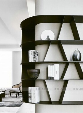 新中式现简约白色扇形摆件样板房售楼处软装饰品创意摆设