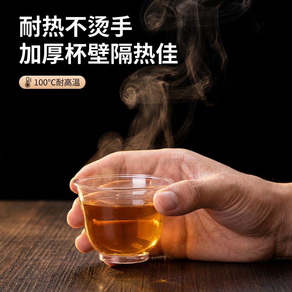 High-end disposable Kung Fu tea cup thickened and resistant to high temperature