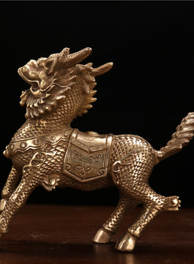 麒麟家居客厅摆件摆设铜器日常开业送礼品