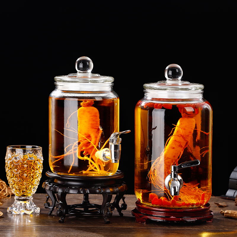 Wine glass bottle with household enzyme sealed wine bottle, pickle wine jar, wine jar