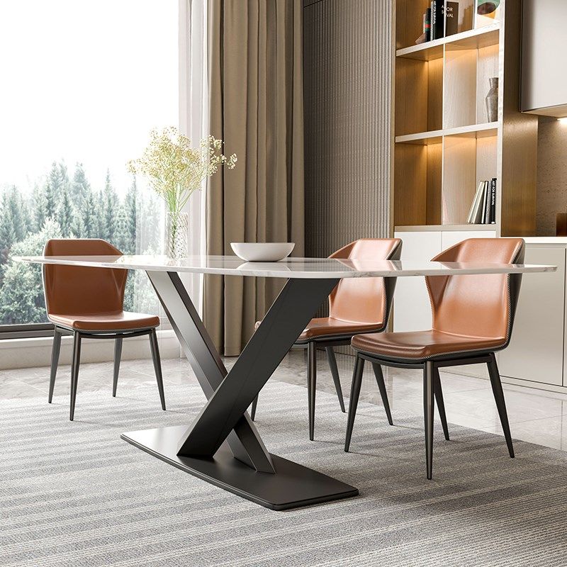 餐桌风格现简约餐台椅组合小户型岩板饭桌套装,淘宝优惠券,粉丝福利购,淘宝优惠卷