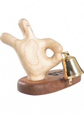 设计入户商铺门铃万事o乔迁礼品原上城个性独特实木装饰摆件