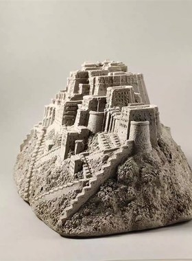 手工制微缩西藏建筑风格布达拉宫模型摆件家居水族微景观鱼缸装饰