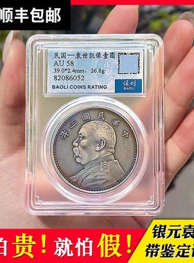 中华民国三年大洋袁大头真品银元钱币评级鉴定纯老工艺袁世凯像