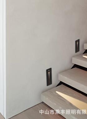 长条竖款一束光楼梯感应地脚灯户外防水嵌入式人体走廊过道踏步灯