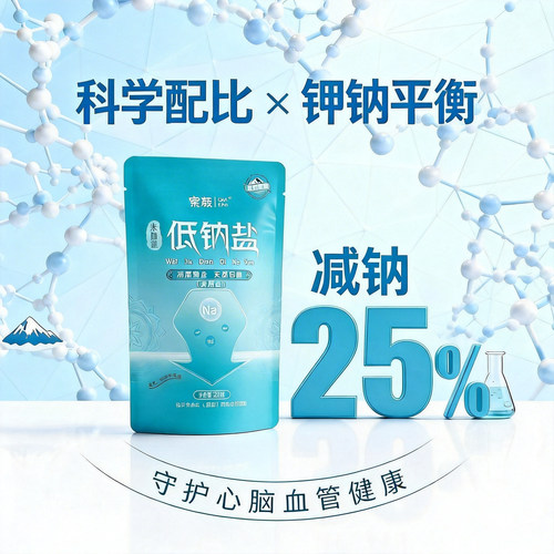 察颜低钠盐天然湖盐青海家用无碘盐健康减钠中老年人小孩宝宝盐 - 图0
