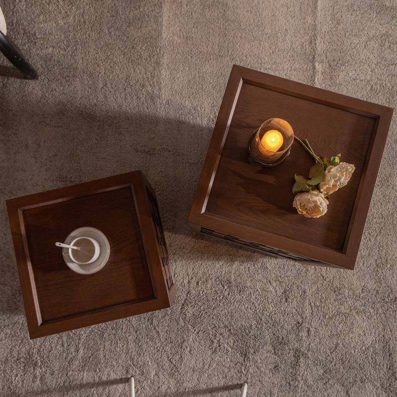 美式复古实木沙发边几民宿小户型家用收纳储物柜卧室床头柜边柜,淘宝优惠券,粉丝福利购,淘宝优惠卷