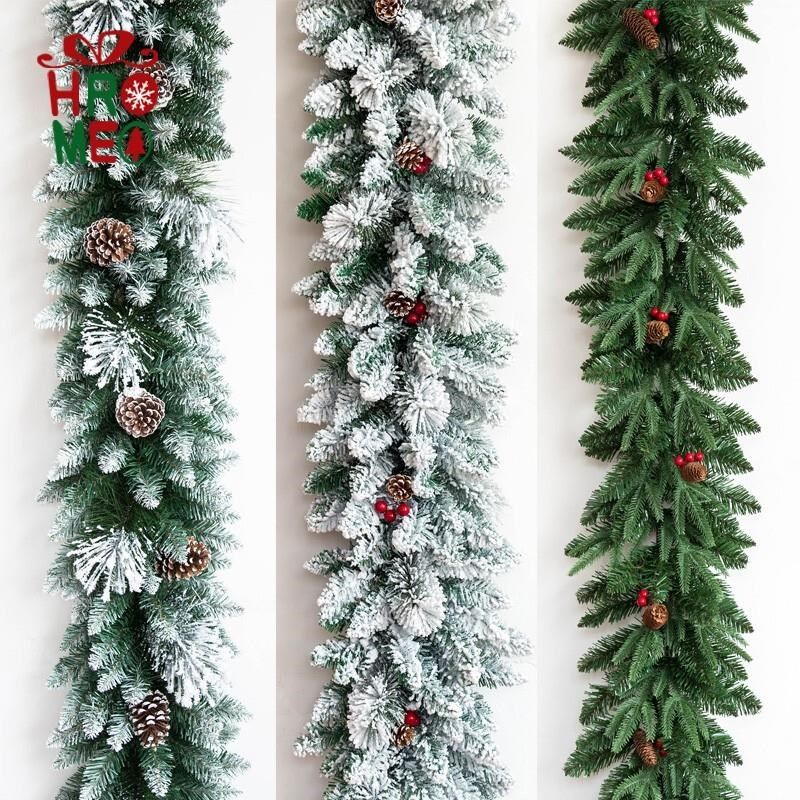 圣诞装饰品豪华加密植绒藤条楼梯扶手圣诞树装饰家用商场藤条门挂,淘宝优惠券,粉丝福利购,淘宝优惠卷