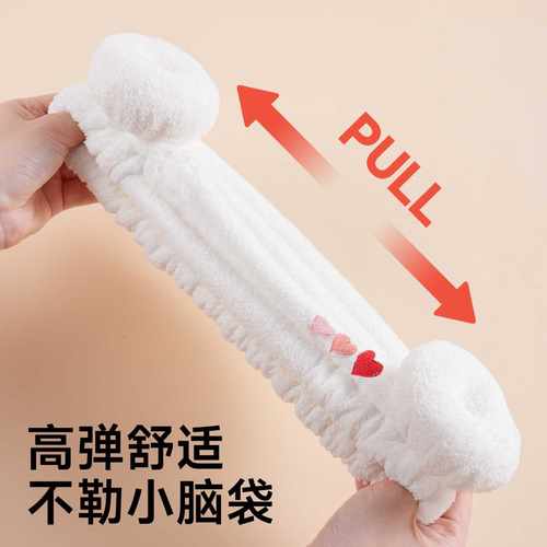 如山儿童干发帽吸水速干女童干发浴帽子擦头发毛巾宝宝洗头包头巾 - 图1