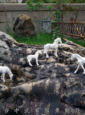 白马藓造景花园盆景微景奇苔 绿植假山观石摆件中式家居