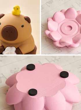 佛系卡皮巴拉定豚桌面小摆件情绪稳水工位装饰品女生