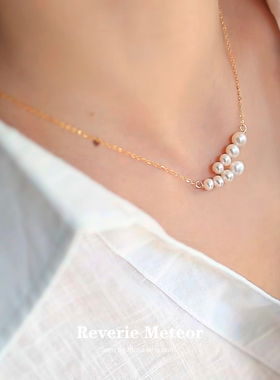 Reverie天然淡水珍珠锁骨链