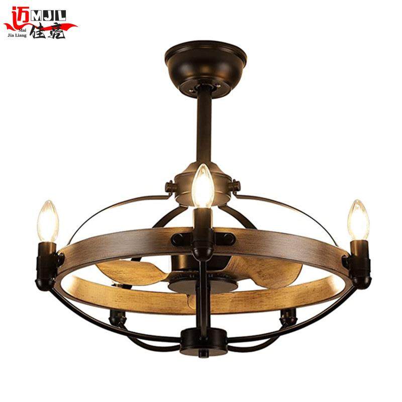 Loft工业复古别墅商用吊扇灯餐厅客厅一体吊扇灯美式隐形风扇灯,淘宝优惠券,粉丝福利购,淘宝优惠卷