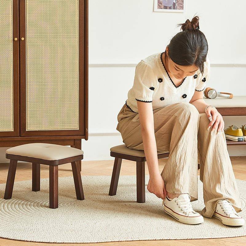 实木小凳子家用小板凳客厅多功能木凳沙发凳垫脚凳软包矮凳换熙唐 - 图1