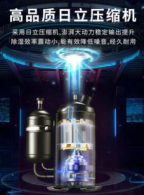君岛工业除湿机180L大功率地下室车间仓库抽湿机别墅车库除湿器
