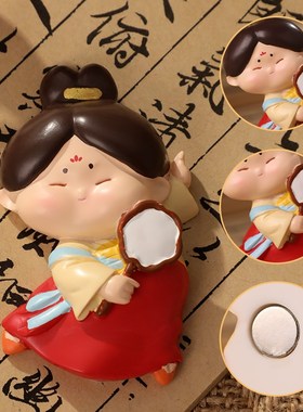古风唐仕女冰箱贴磁贴西安文创纪念品礼物创意摆件磁吸冰箱装饰品