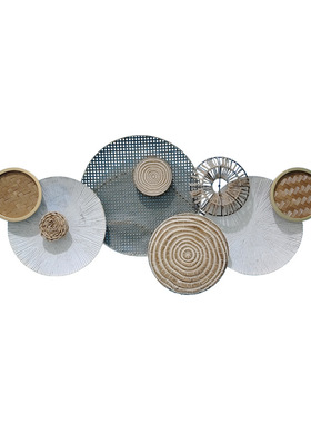 美式铁艺复古壁挂客厅沙发背景墙面装饰玄关创意墙饰民宿软装挂饰