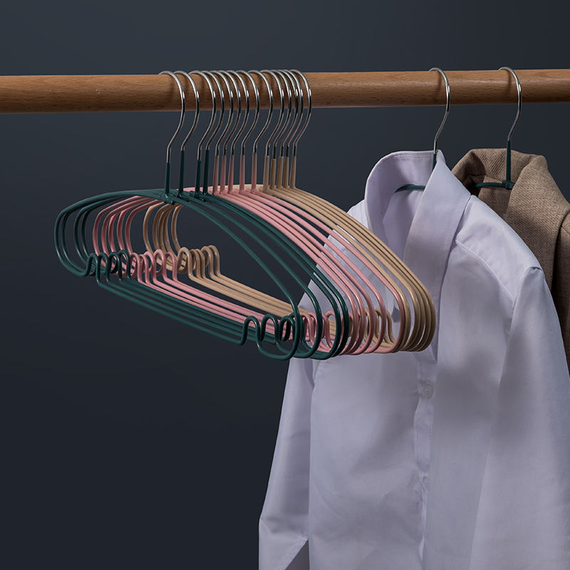 无痕衣架宿舍用学生加粗衣架子挂衣架衣服撑子防滑家用防肩角衣挂 - 图1