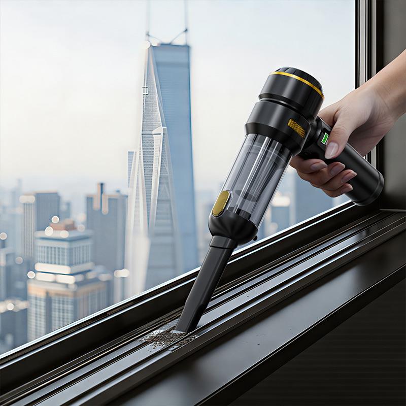 车载大吸力吸尘器无线电量显示便携无刷电机家用手持除尘器吹尘机 - 图0