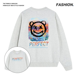 2025秋冬新款美式印花卫衣 男女宽松套头长袖