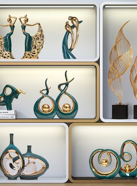 客厅摆件轻奢高档家居电视柜装饰品现简约玄关软装小