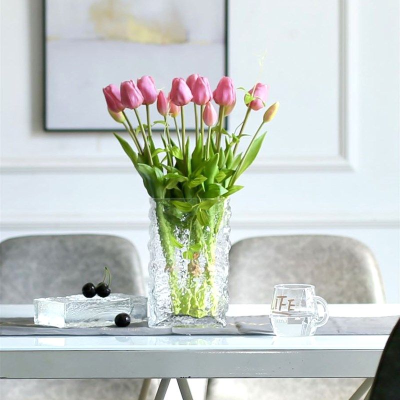 荒野花卉手感滋润郁金香人造花Pu人造花手持花束可访问的豪华饰品,淘宝优惠券,粉丝福利购,淘宝优惠卷